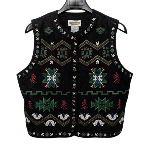 VINTAGE Cambridge Dry Goods Scandinavian Wool Vest M - Picture 1 of 6